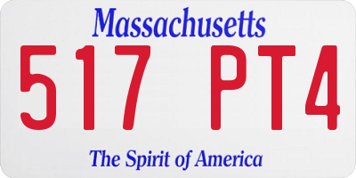 MA license plate 517PT4
