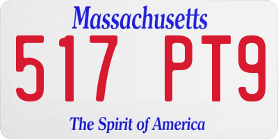 MA license plate 517PT9