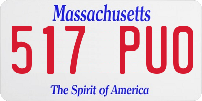 MA license plate 517PU0
