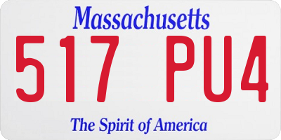 MA license plate 517PU4