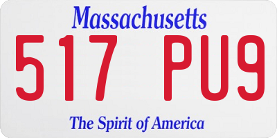 MA license plate 517PU9