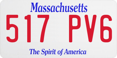 MA license plate 517PV6