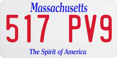 MA license plate 517PV9