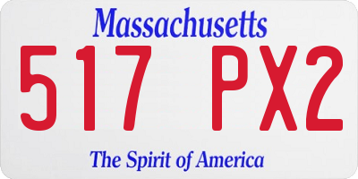 MA license plate 517PX2