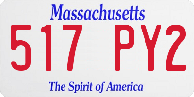 MA license plate 517PY2