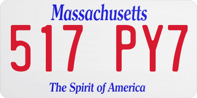 MA license plate 517PY7