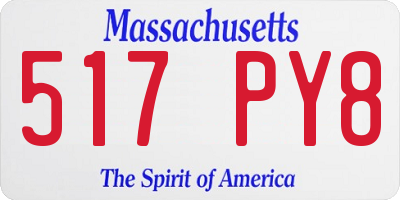 MA license plate 517PY8