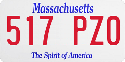 MA license plate 517PZ0