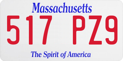 MA license plate 517PZ9