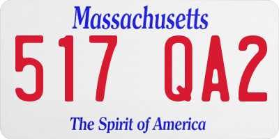 MA license plate 517QA2