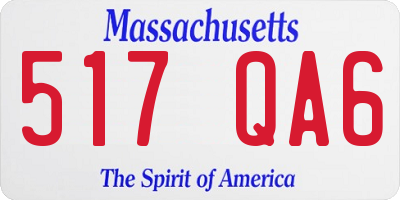 MA license plate 517QA6