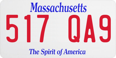 MA license plate 517QA9