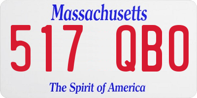 MA license plate 517QB0