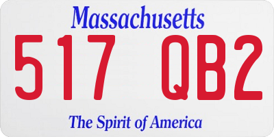 MA license plate 517QB2