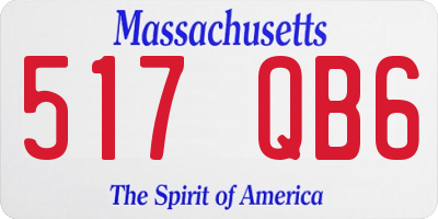 MA license plate 517QB6