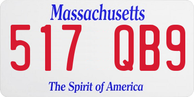 MA license plate 517QB9