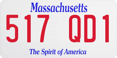 MA license plate 517QD1