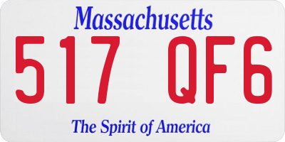 MA license plate 517QF6