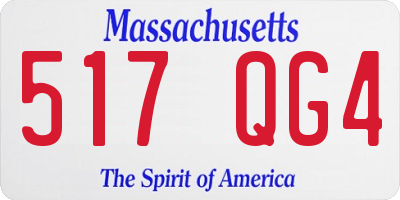 MA license plate 517QG4