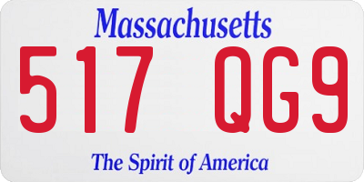 MA license plate 517QG9