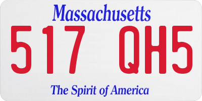 MA license plate 517QH5