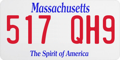 MA license plate 517QH9