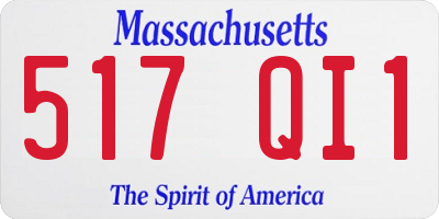 MA license plate 517QI1