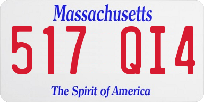 MA license plate 517QI4