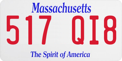 MA license plate 517QI8