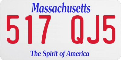 MA license plate 517QJ5