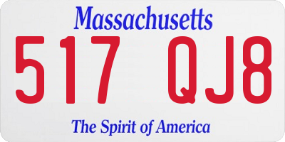 MA license plate 517QJ8