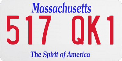 MA license plate 517QK1