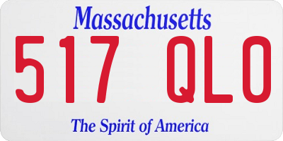 MA license plate 517QL0