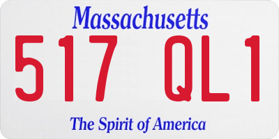MA license plate 517QL1