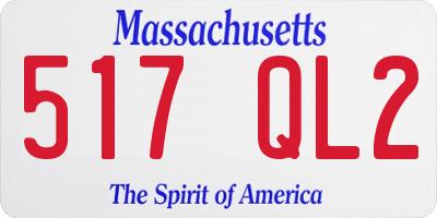 MA license plate 517QL2
