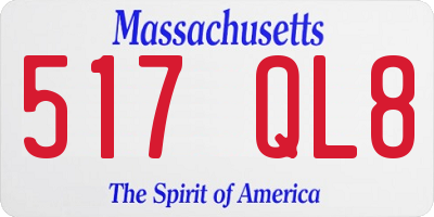 MA license plate 517QL8