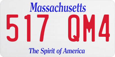 MA license plate 517QM4