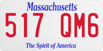 MA license plate 517QM6