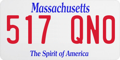 MA license plate 517QN0