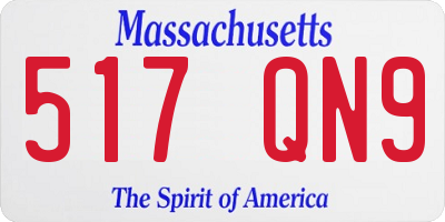 MA license plate 517QN9