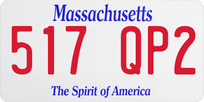 MA license plate 517QP2