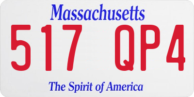 MA license plate 517QP4