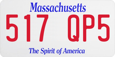 MA license plate 517QP5