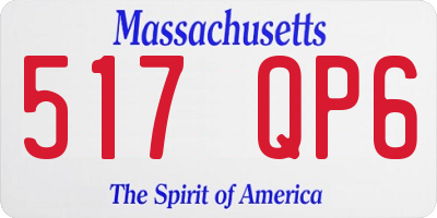 MA license plate 517QP6