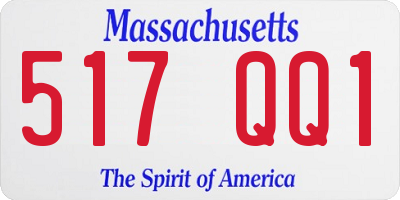 MA license plate 517QQ1