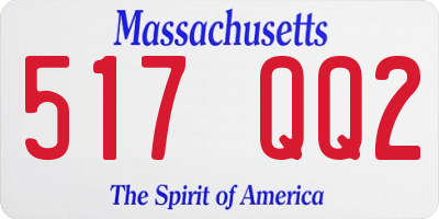 MA license plate 517QQ2