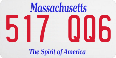 MA license plate 517QQ6