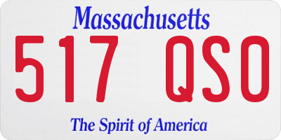 MA license plate 517QS0