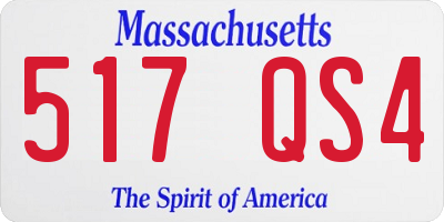 MA license plate 517QS4