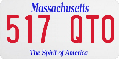 MA license plate 517QT0